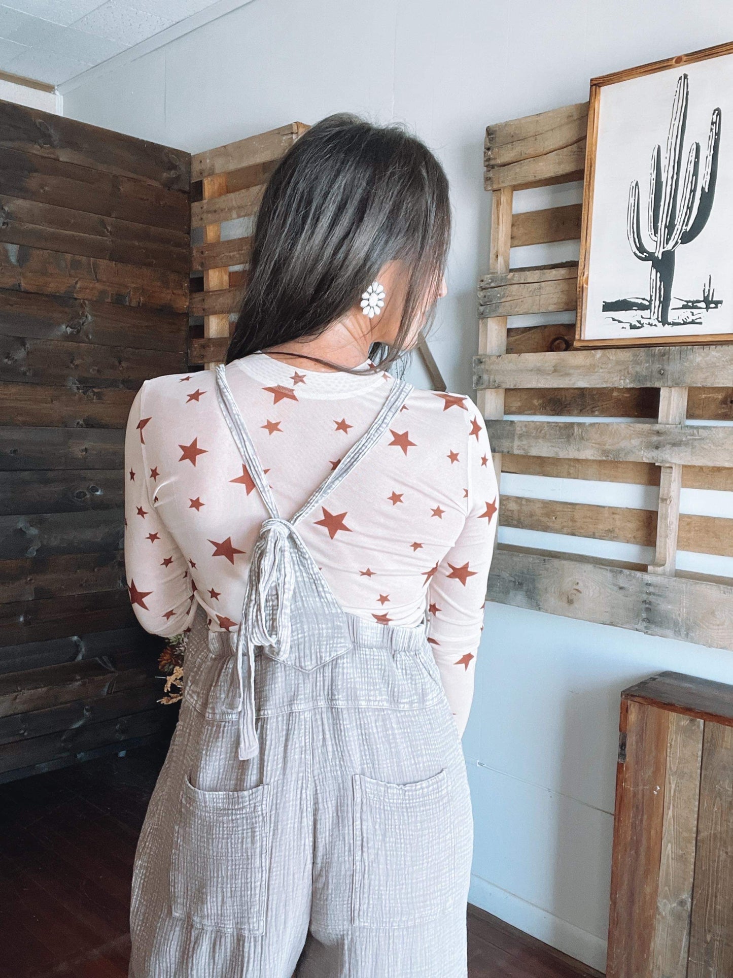 41075 MUSHROOM MINERAL WASH JUMPSUIT