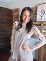 41075 MUSHROOM MINERAL WASH JUMPSUIT