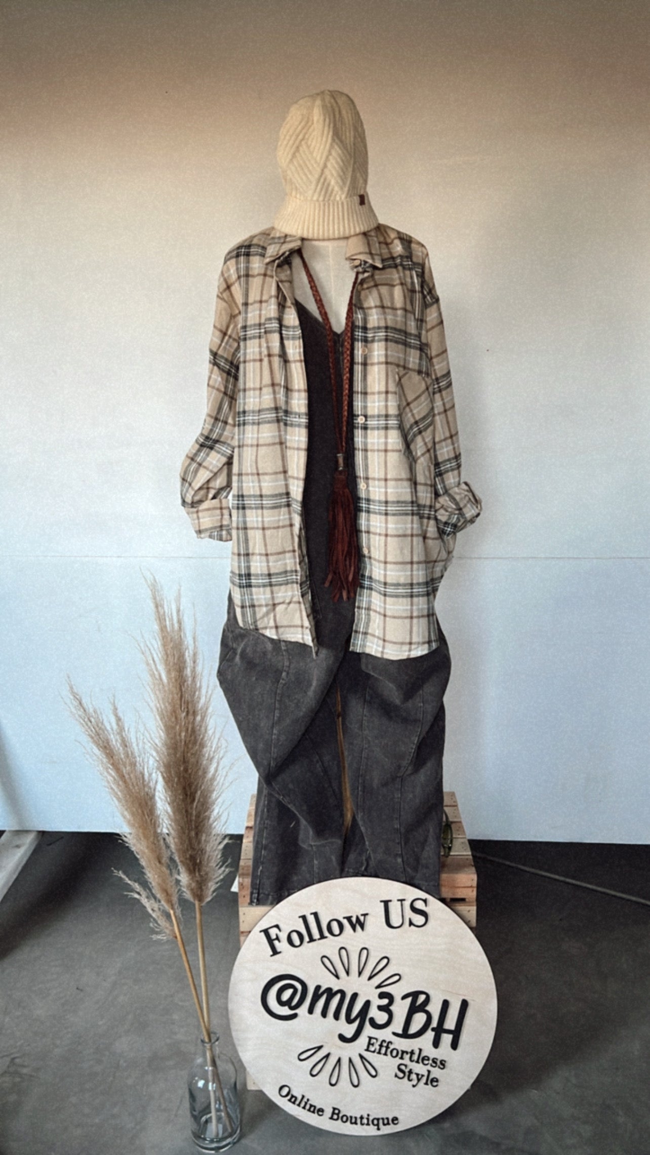 102380 ACID BROWN DENIM JUMPER
