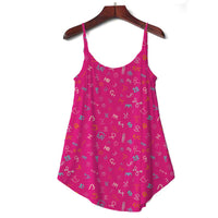 TH5 FLOWY PINK BRAND TOP
