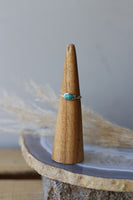 22430 SILVER RING W/ TURQ STONE