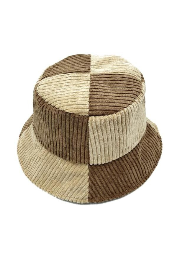 11287 BROWN COLORBLOCK BUCKET HAT