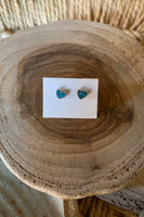 10610 TURQ INLAY HEART STUD ER
