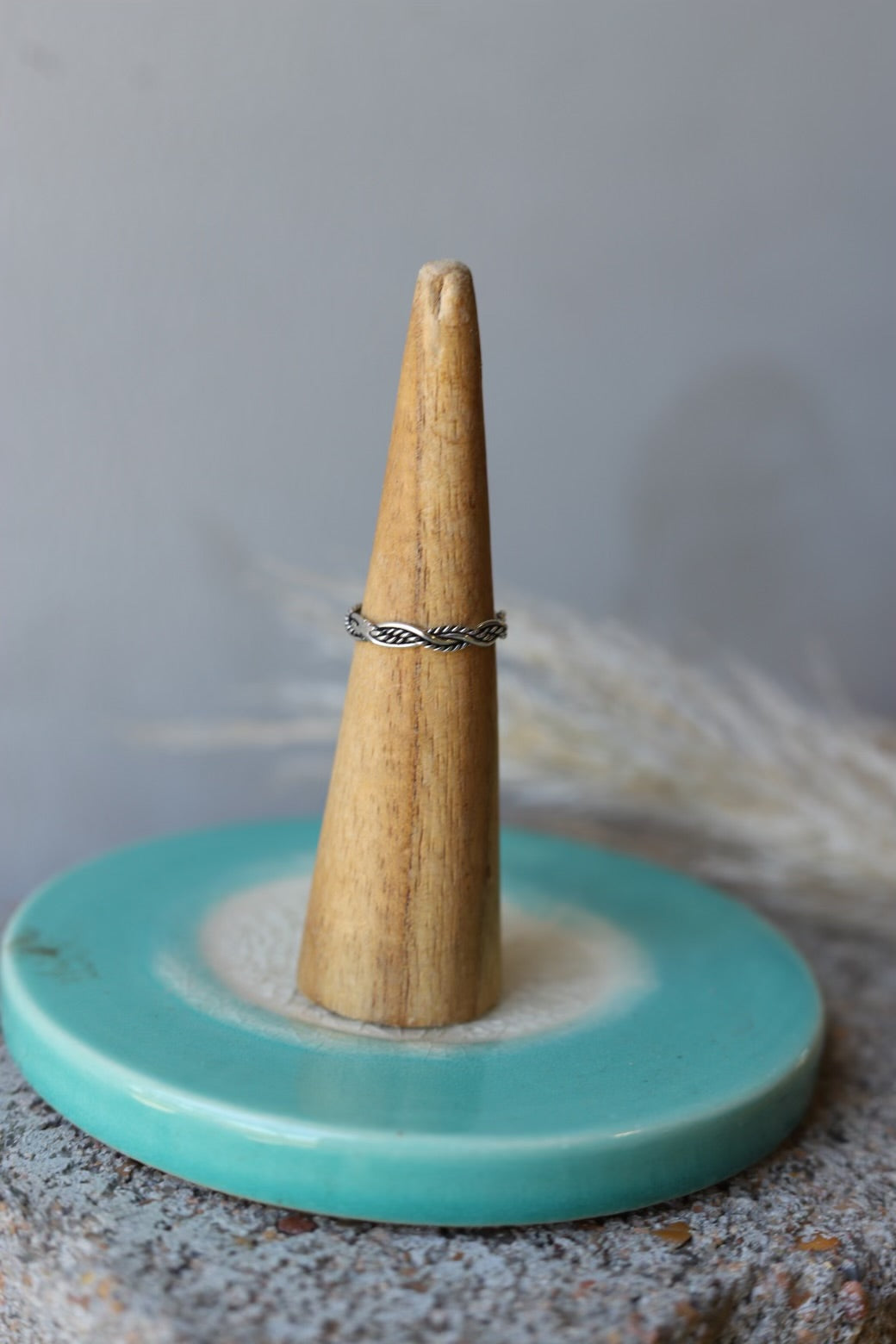 22417 ROPE TWISTED SILVER BAND RING