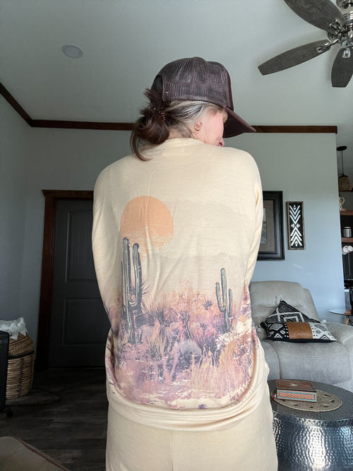 122314  DESERT RODEO PRINTED SWEATSUIT SET