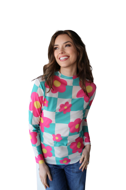 1221 RETRO CHECK MESH TOP