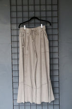 40706 MUSHROOM MINERAL WASH WIDE LEG PANT