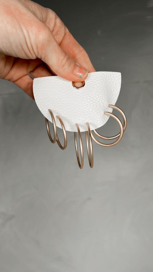 122354 Gold Set of 3 Multi Size Hoop Earrings