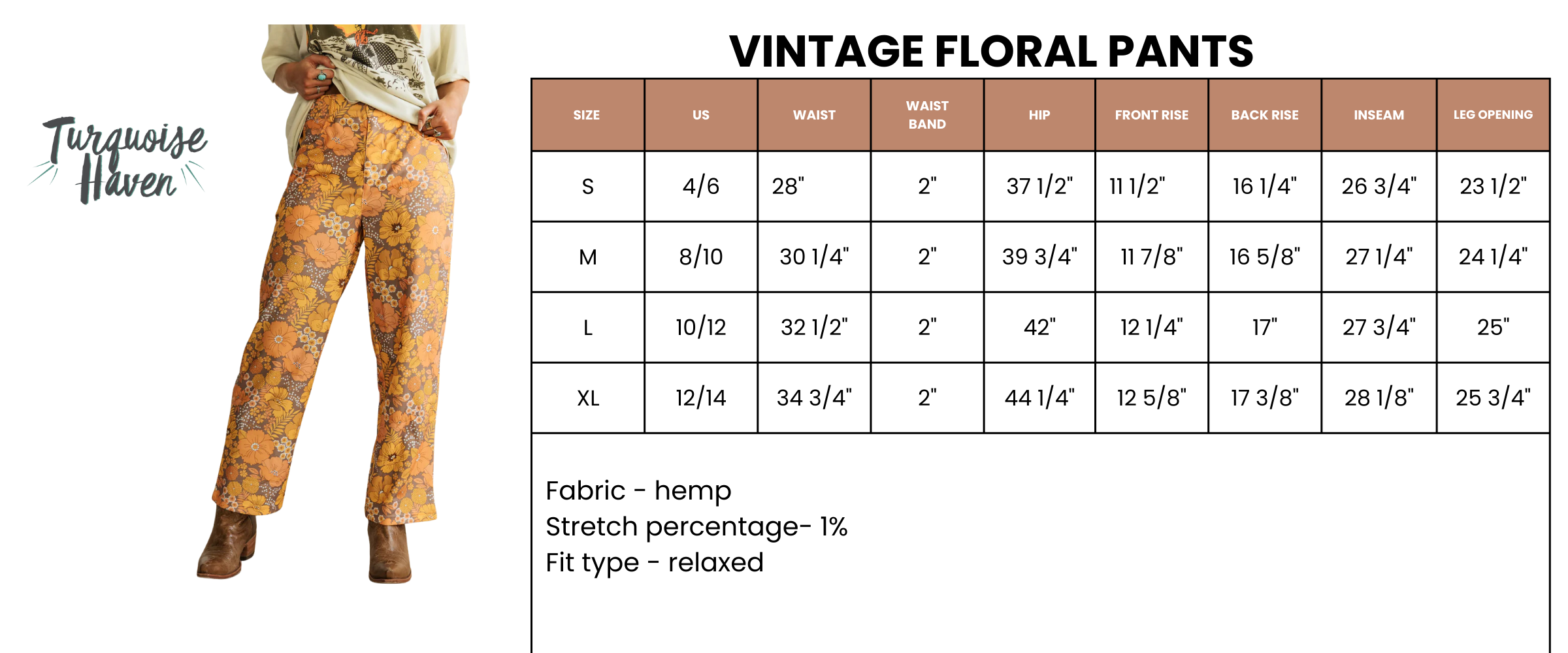 VINTAGE FLORAL CROPPED  PANTS