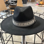 8292 BLACK WITH TRIBAL BAND WESTERN HAT