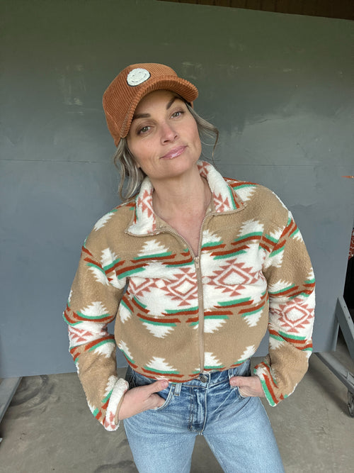 2216 CAMEL CORDUROY SMILEY HAT