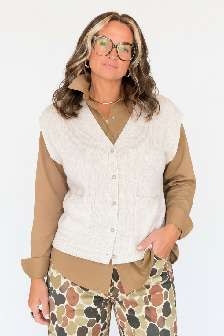 OATMEAL SWEATER VEST