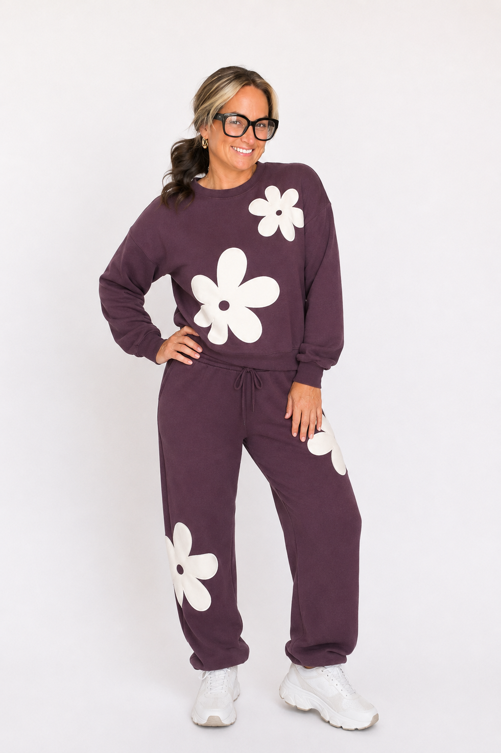 PLUM FLOWER SWEATPANT