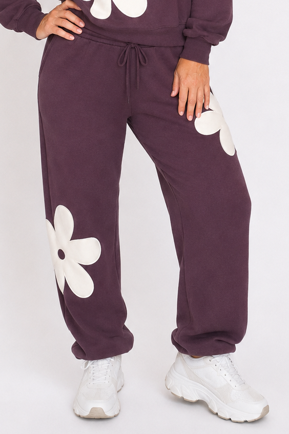 PLUM FLOWER SWEATPANT