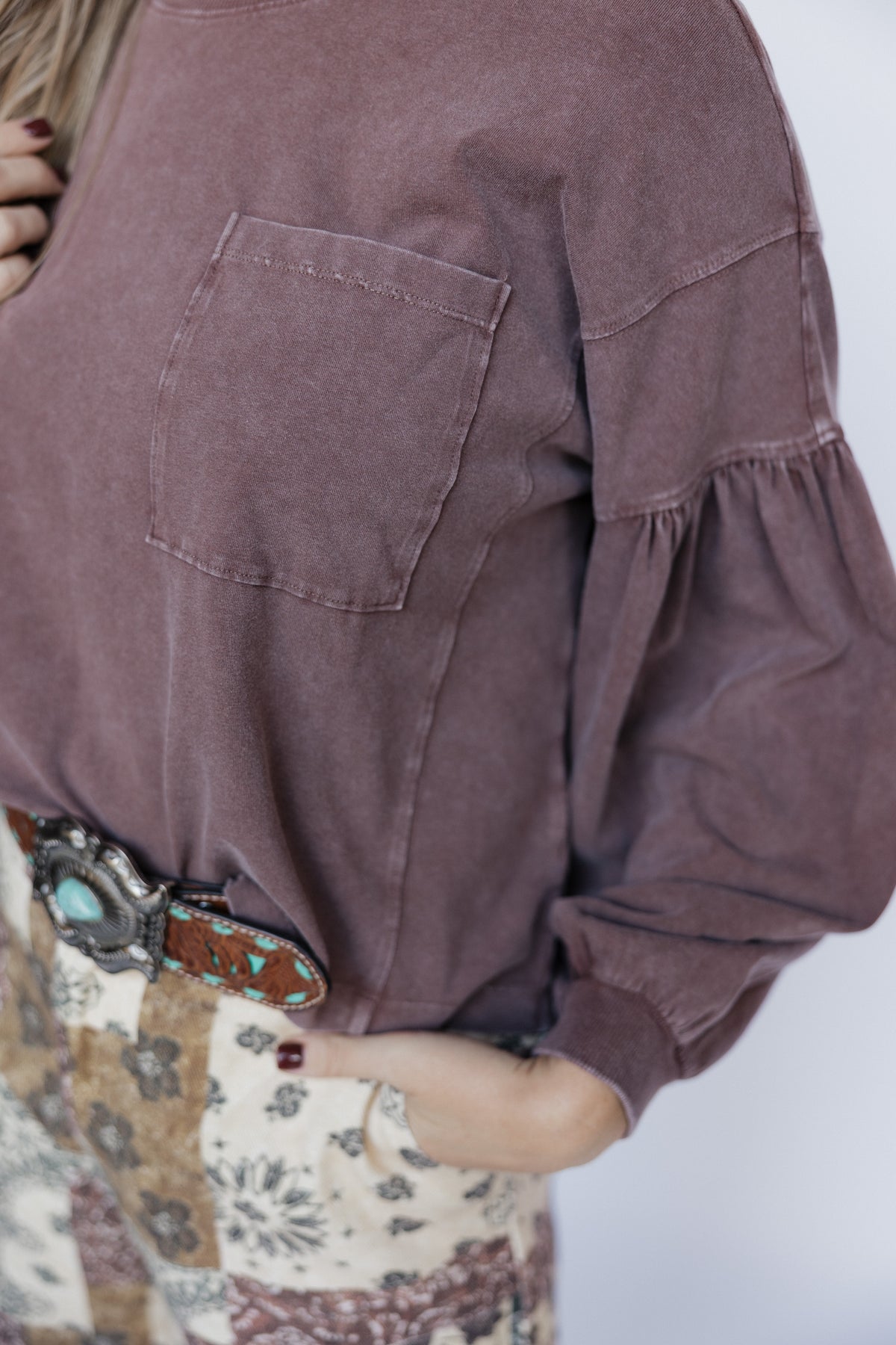 Vintage Brown Not So Basic Top