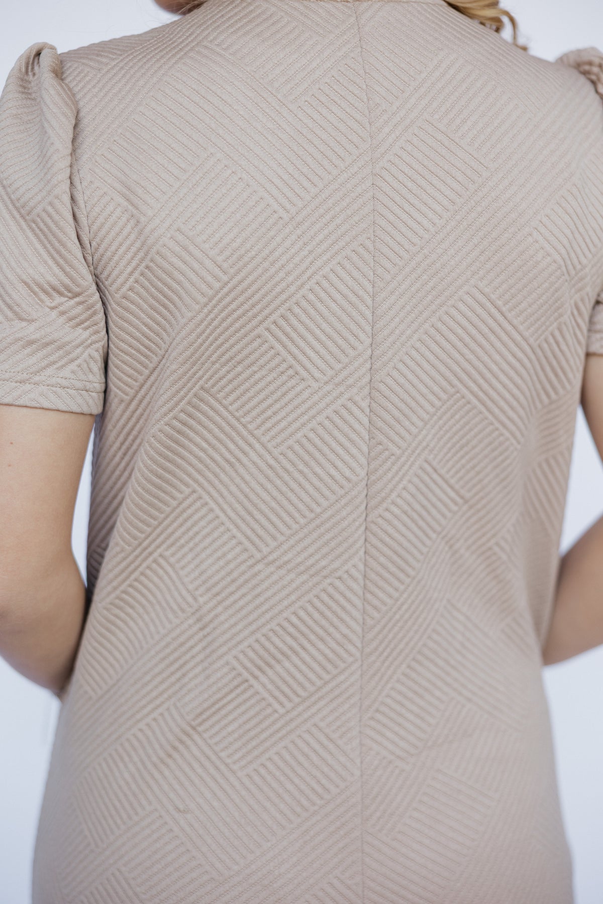 TAUPE QUILTED JUMPER