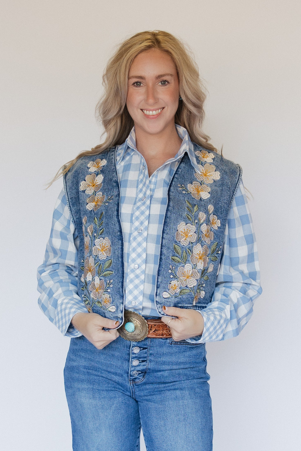 IVORY FLORAL VEST