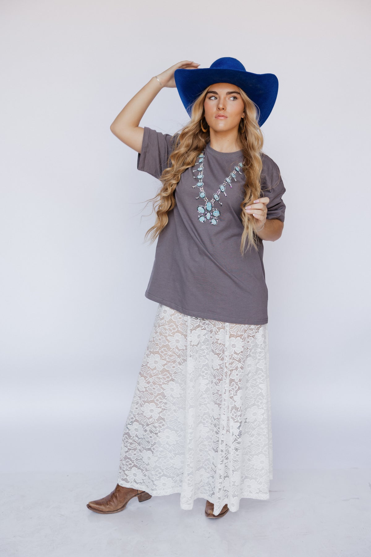 IVORY BLOOM LACE SKIRT