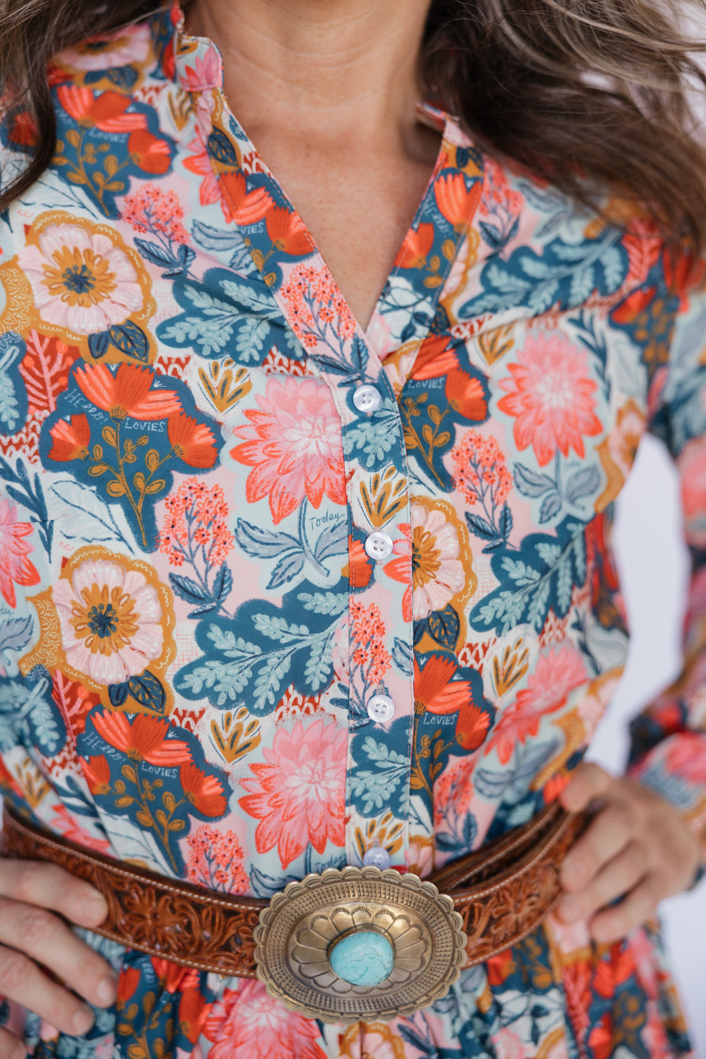Vintage Poppy Midi Dress