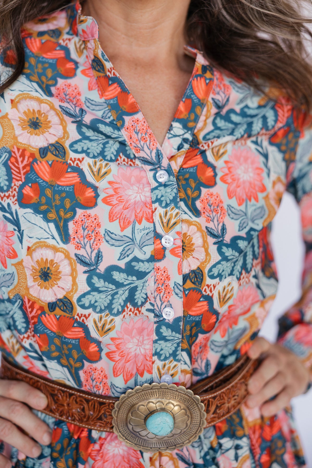 Vintage Poppy Midi Dress