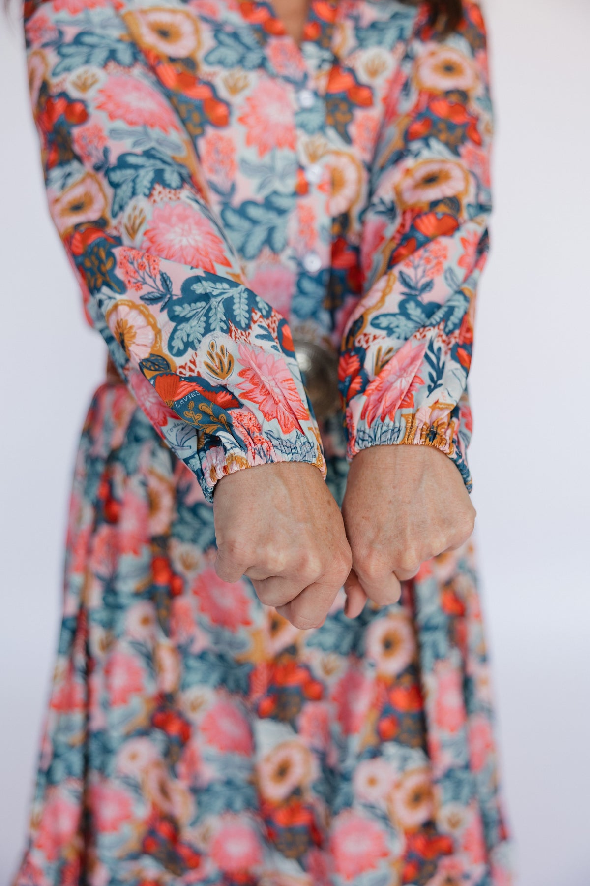 Vintage Poppy Midi Dress