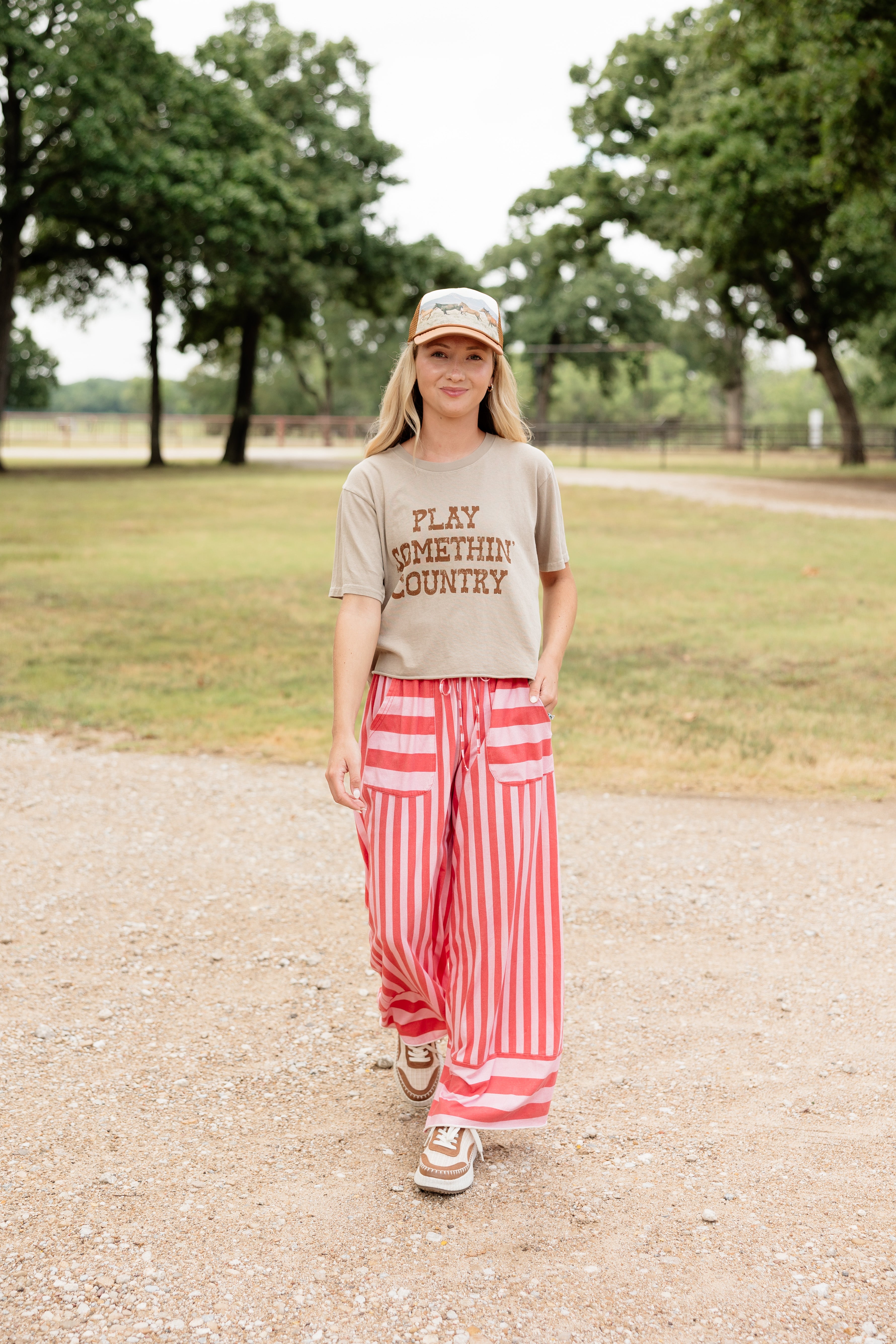 Pink Stripe Pant