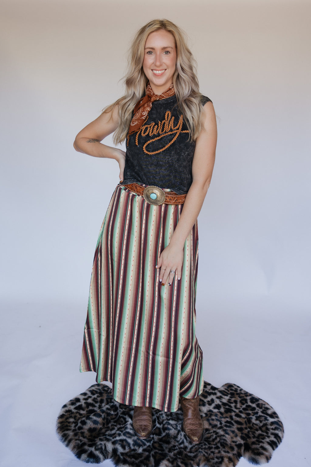 Howdy Vintage Black Tank