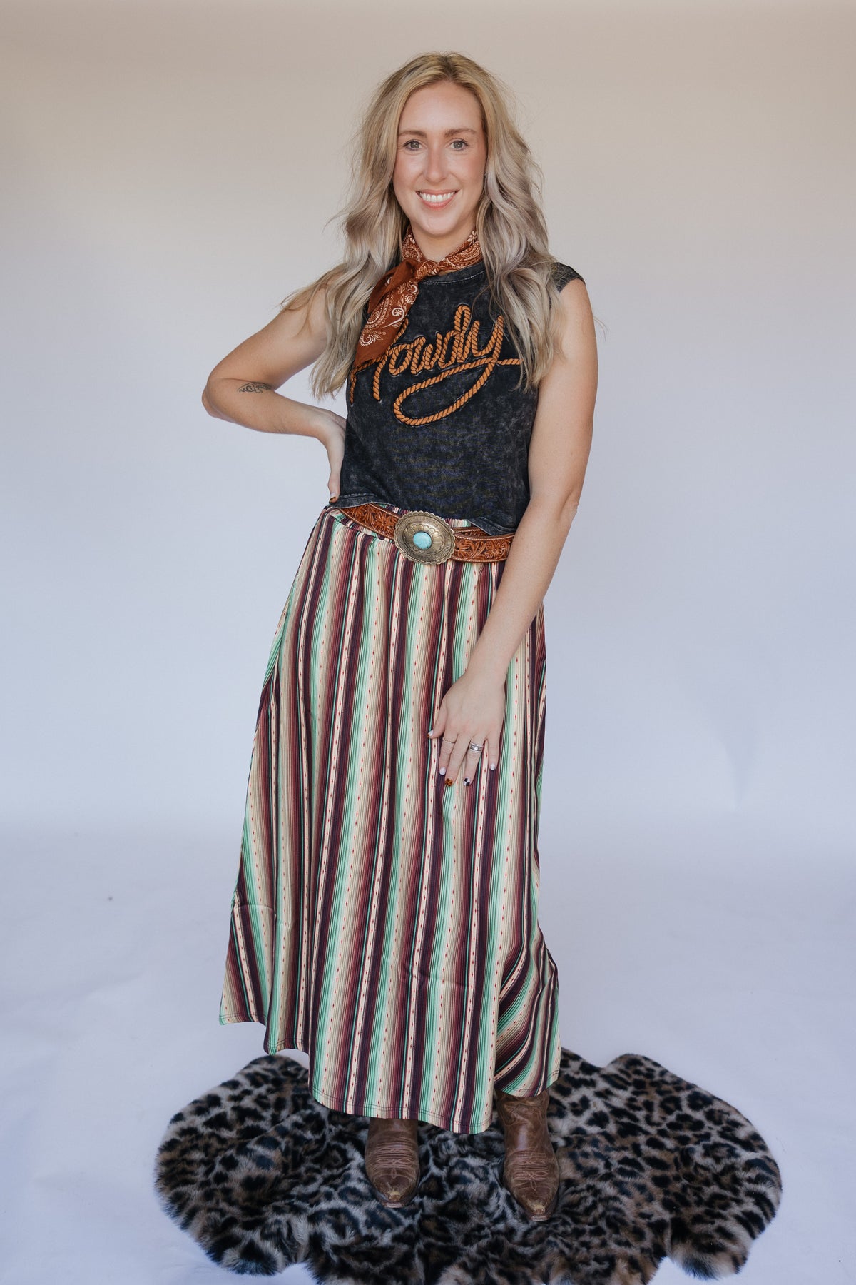 Green Serape Skirt