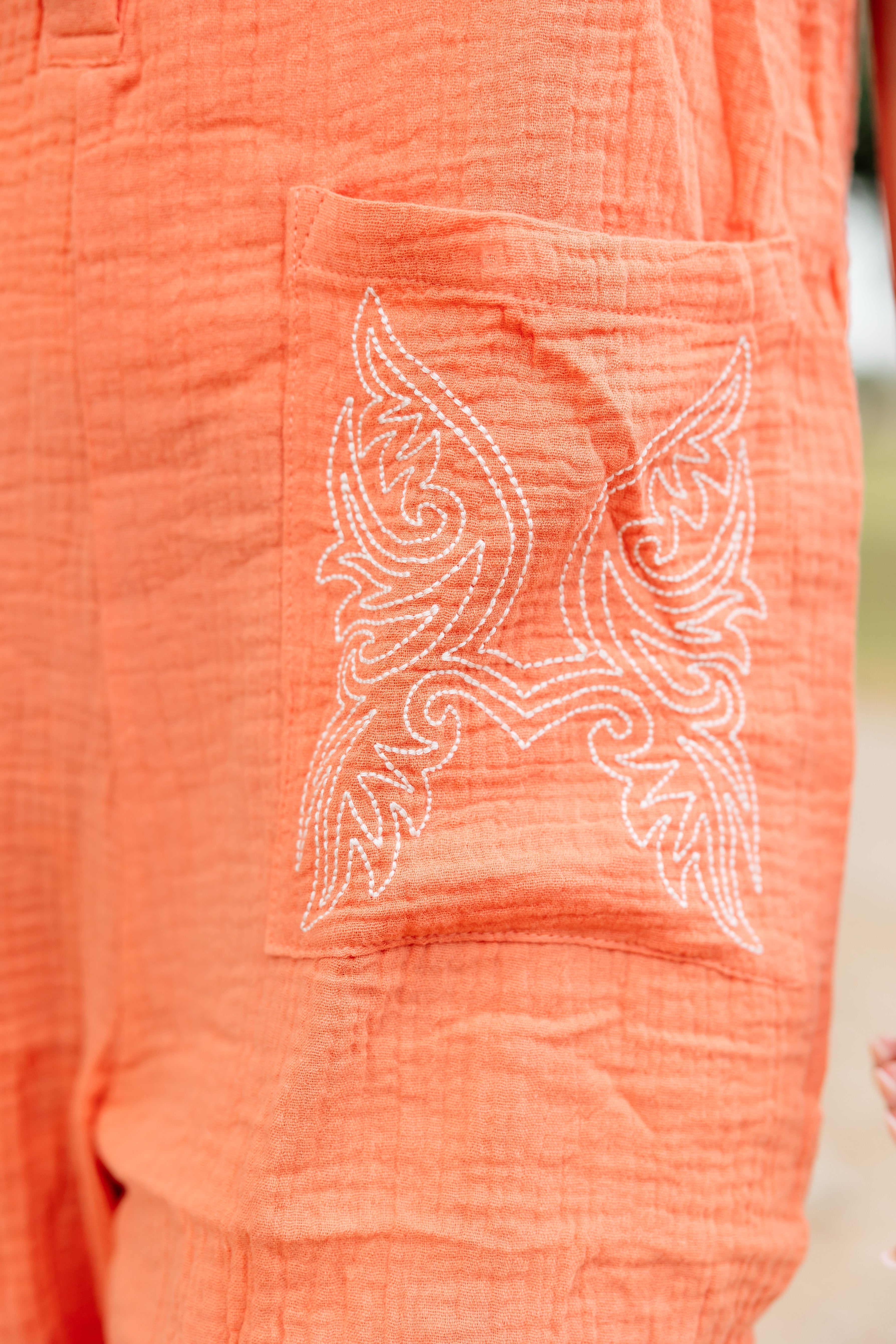 Coral Gauze Jumper