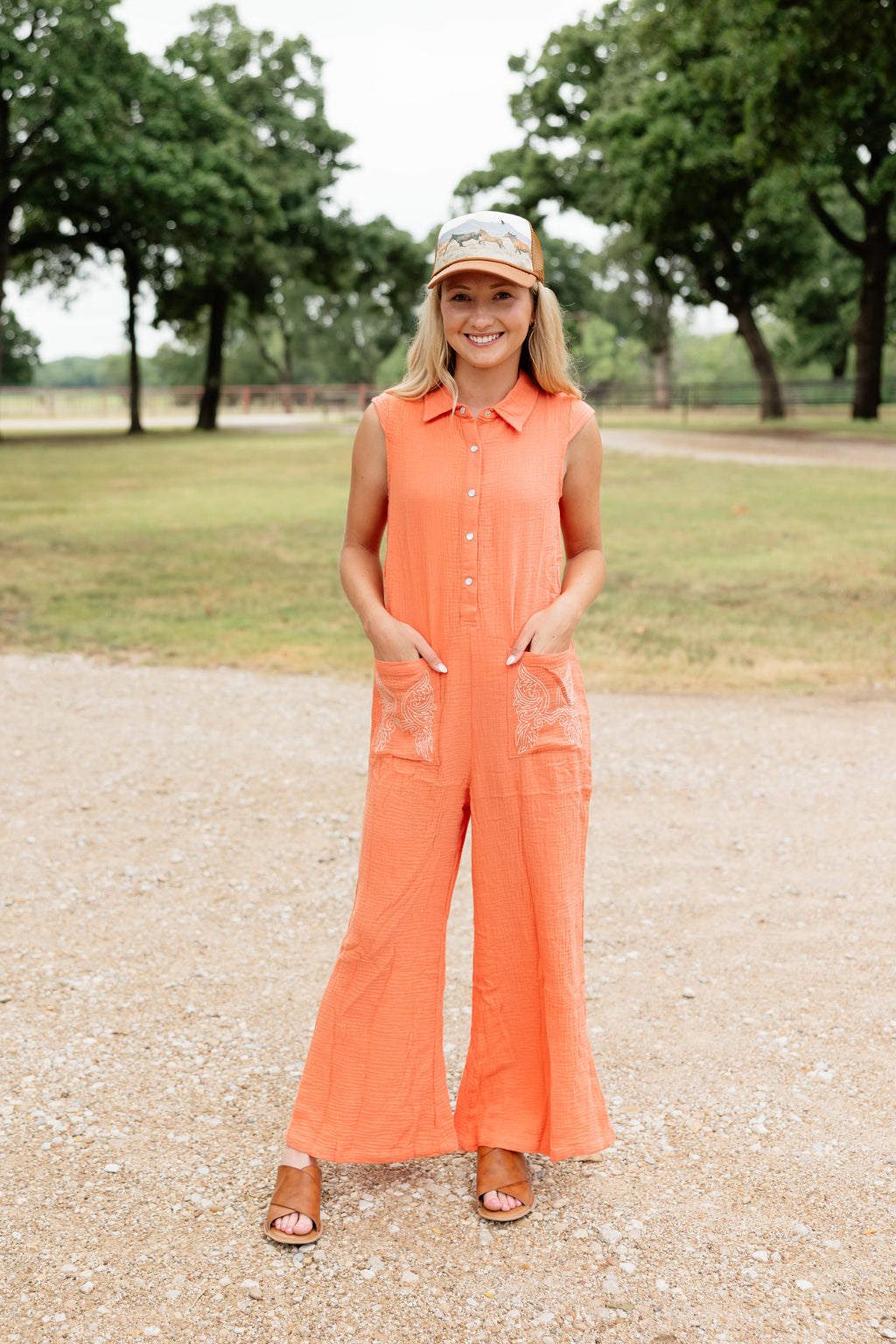 Coral Gauze Jumper