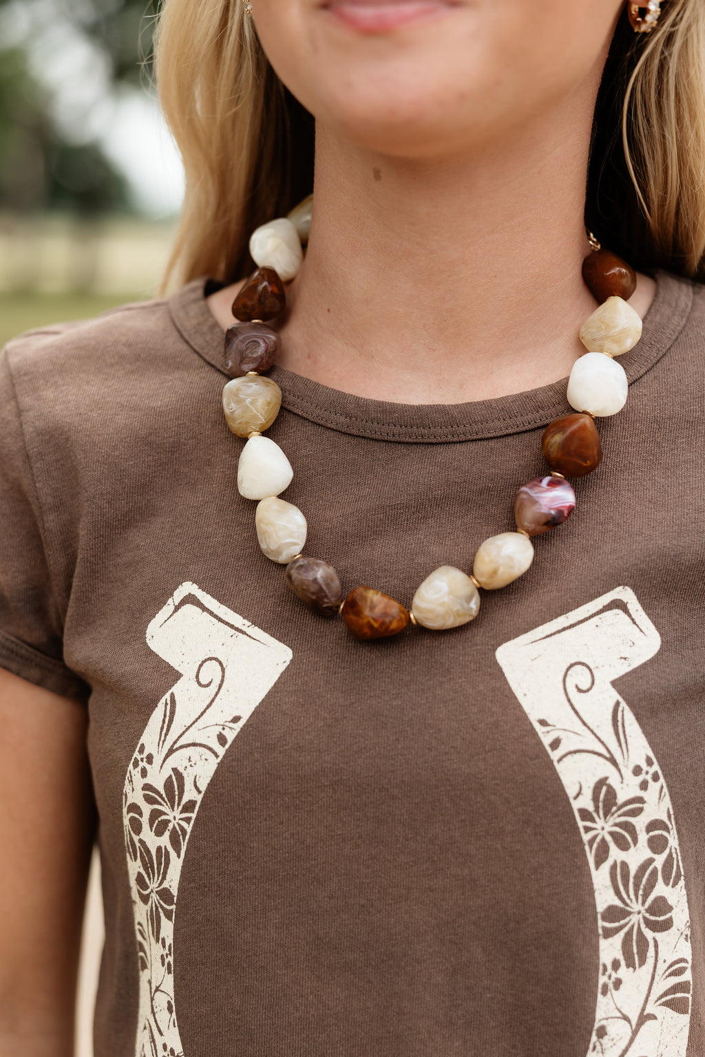 Brown Multi Bead Stone NL