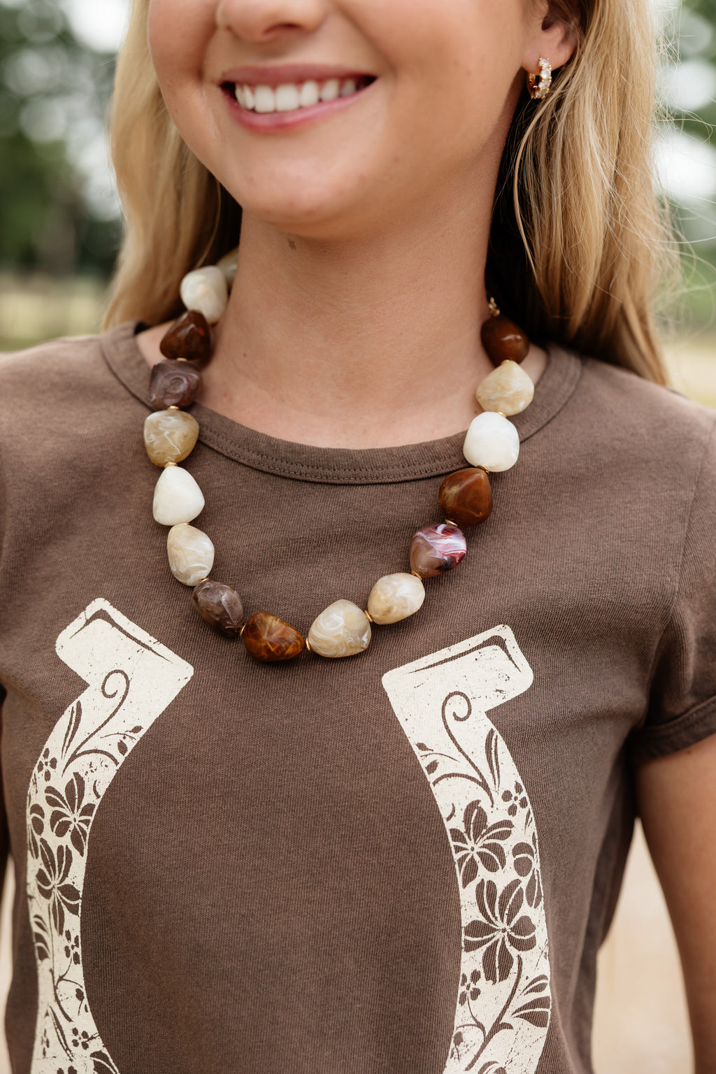 Brown Multi Bead Stone NL