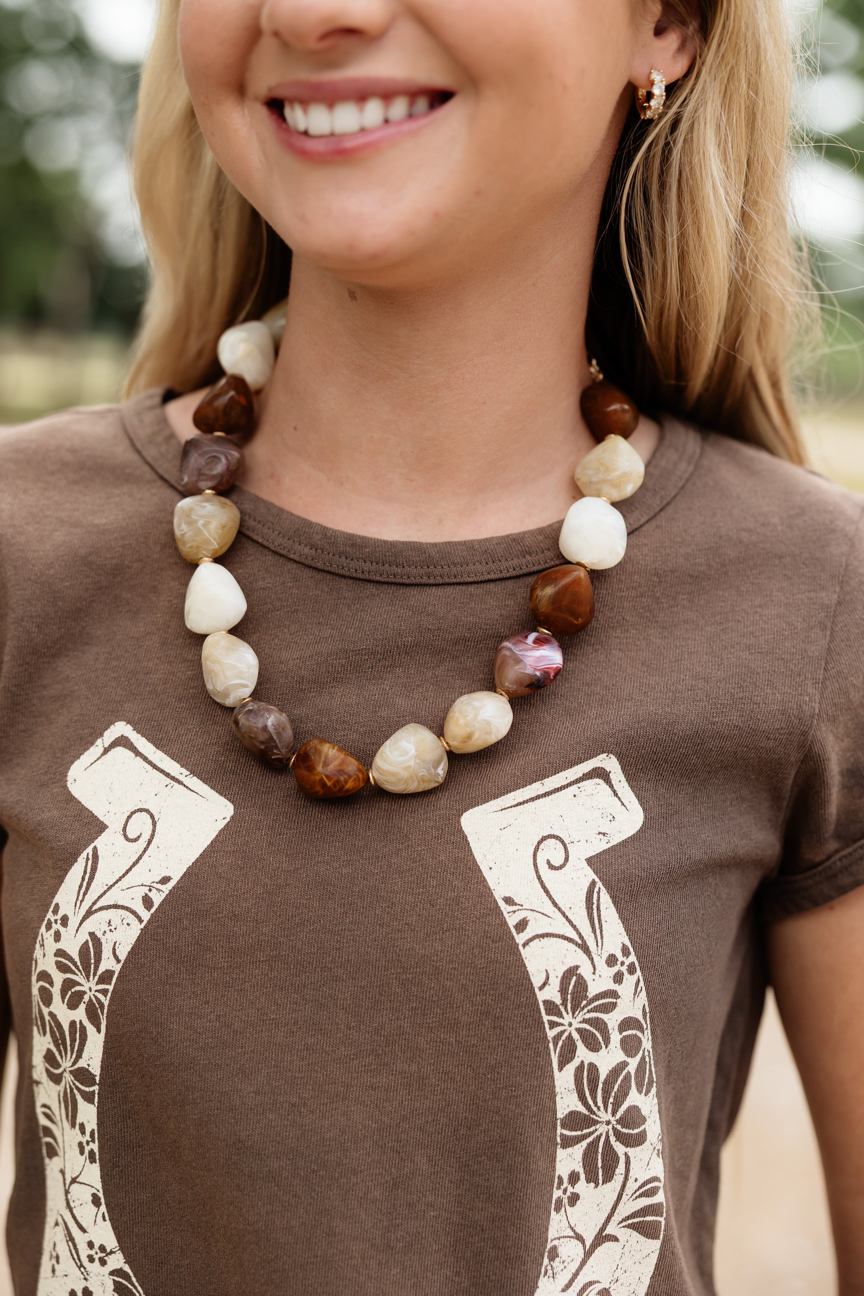 Brown Multi Bead Stone NL
