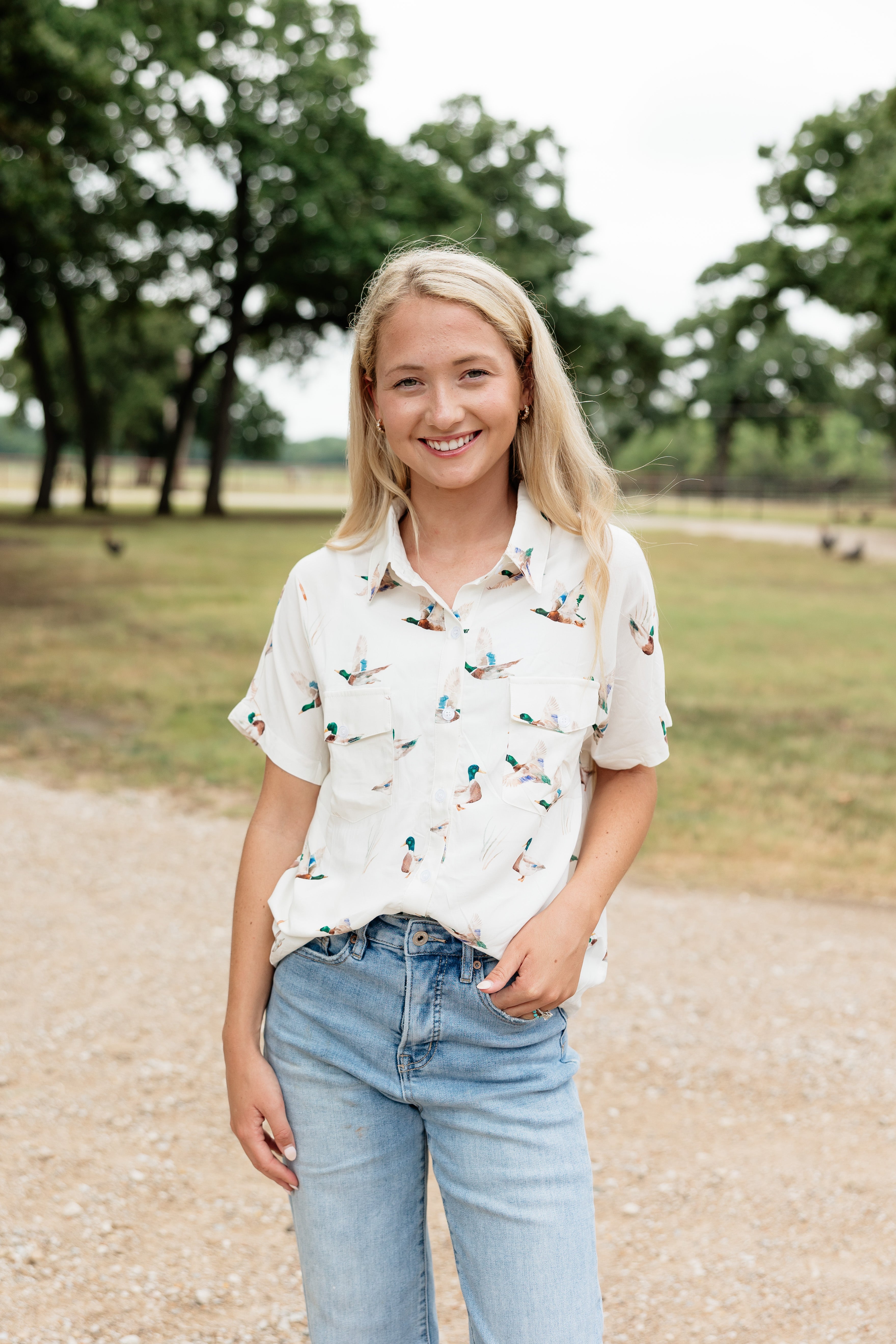 Mallard Button Up Tee