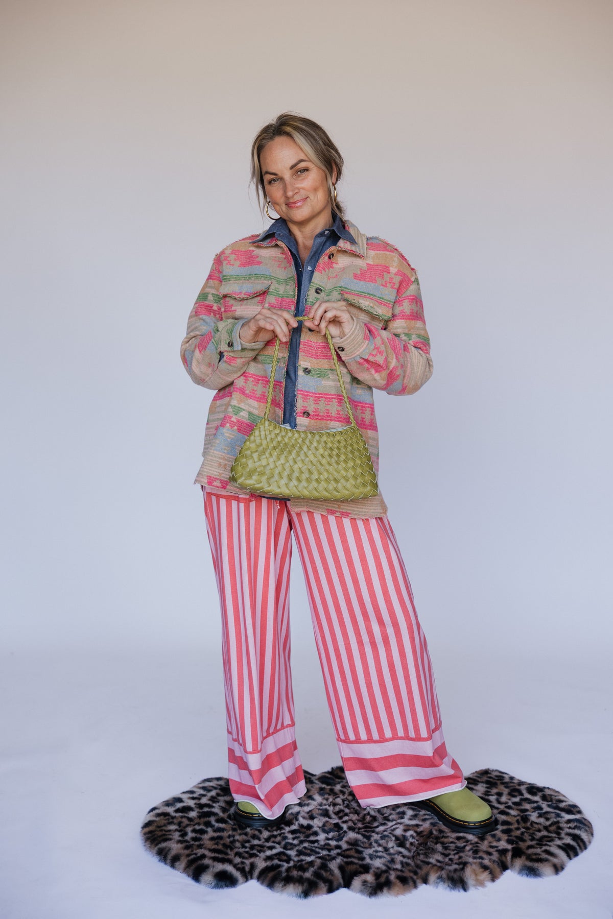 Pink Stripe Pant