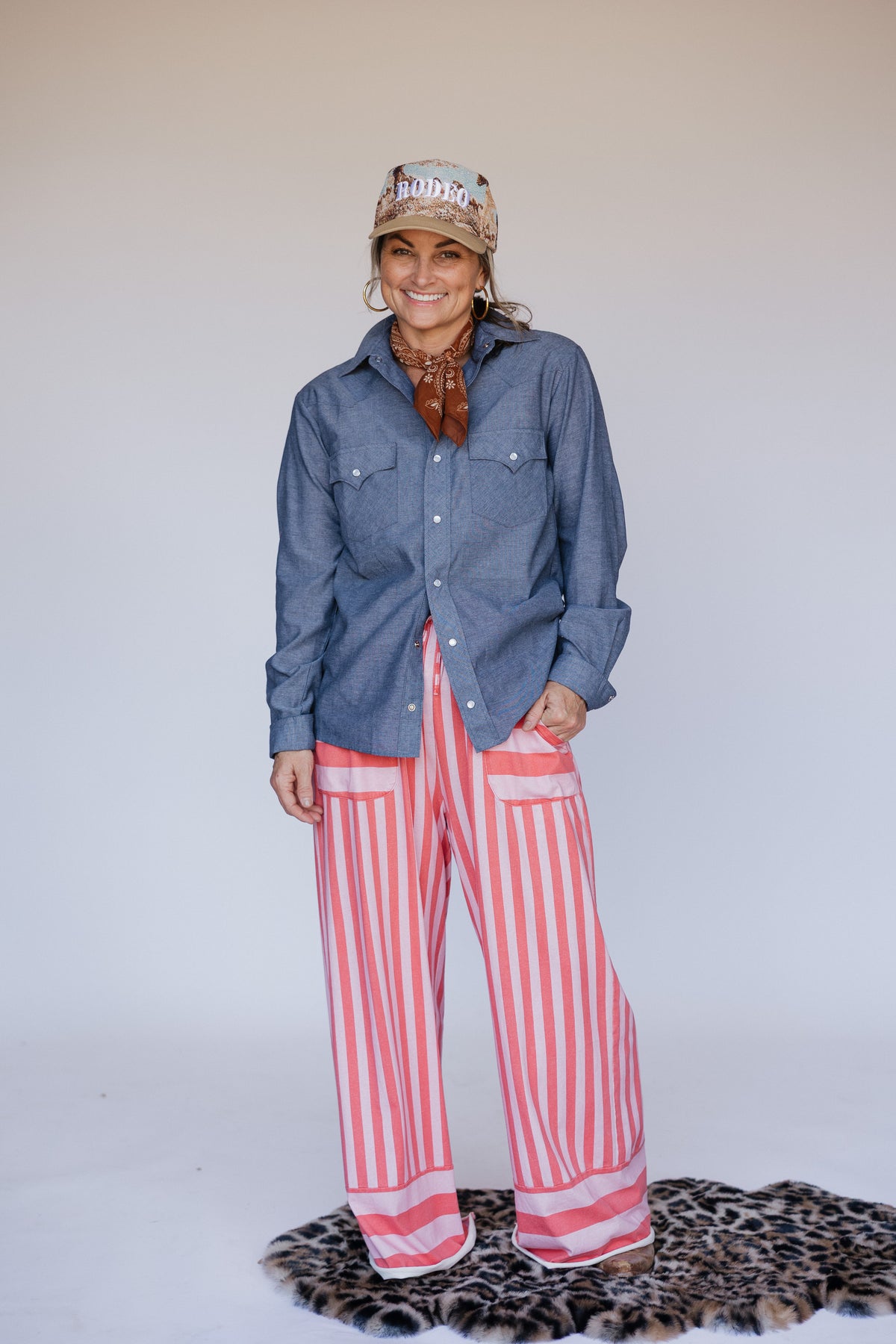 Pink Stripe Pant