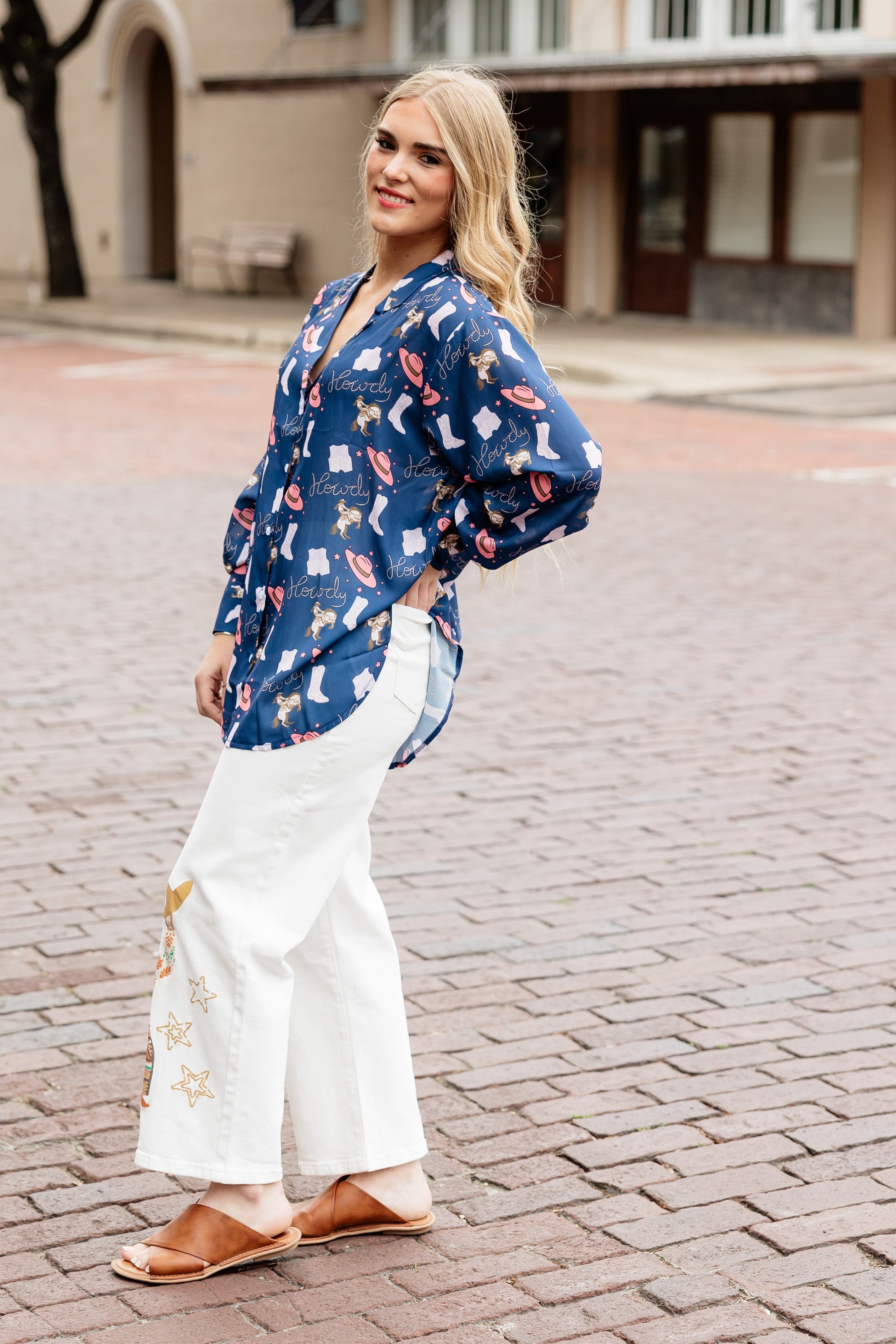 BLUE COWGIRL BLOUSE
