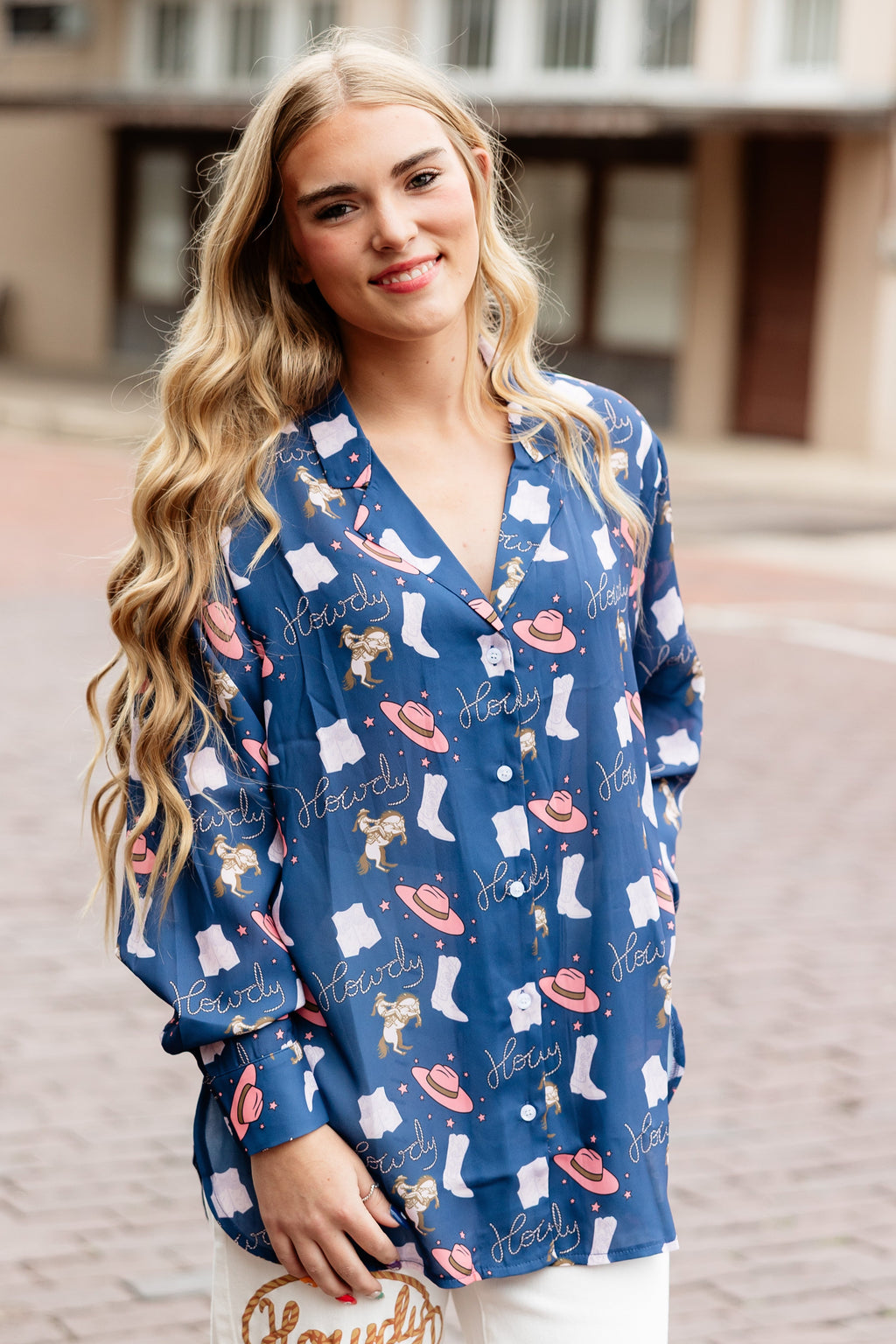 BLUE COWGIRL BLOUSE