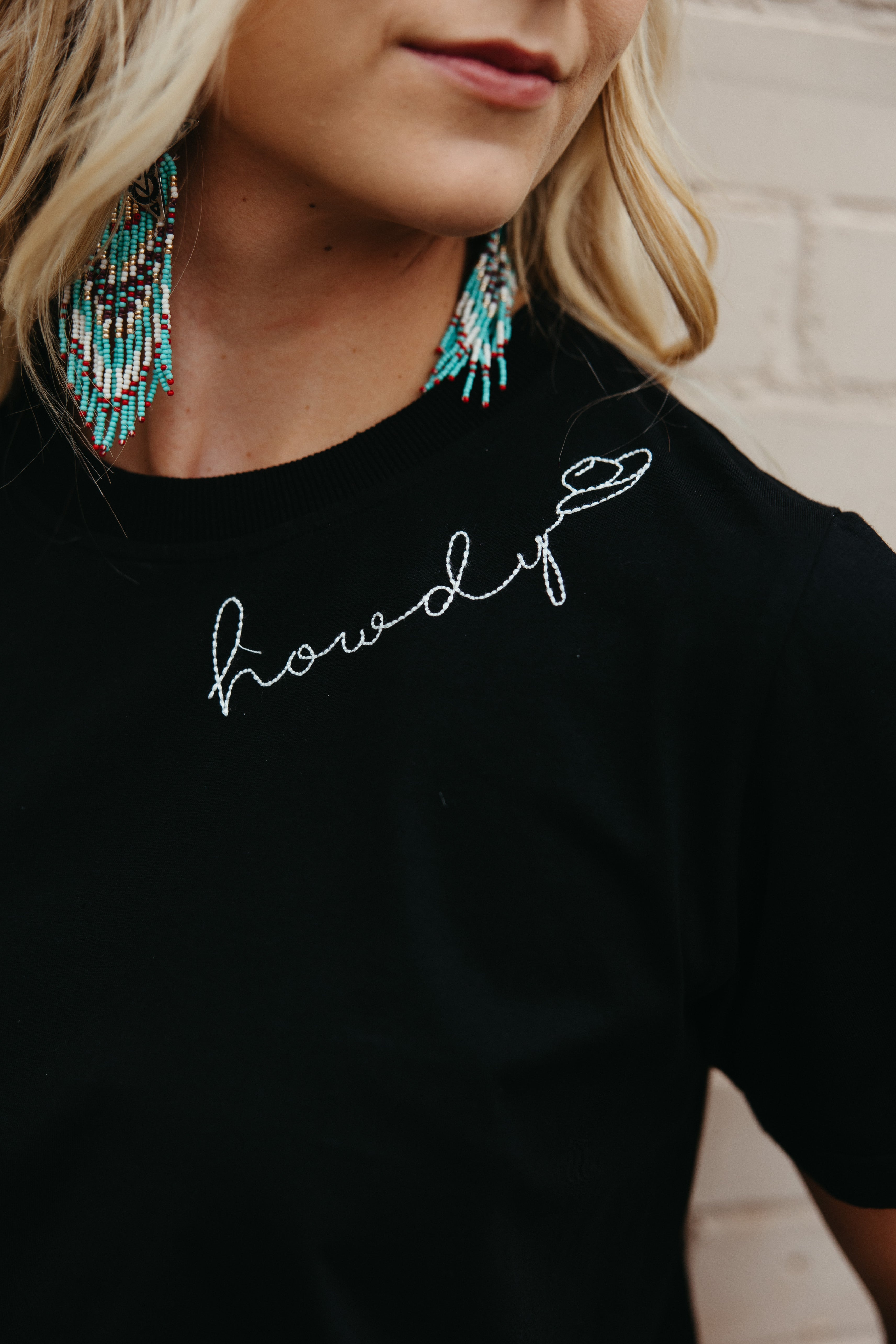 Black Howdy Hat Tee