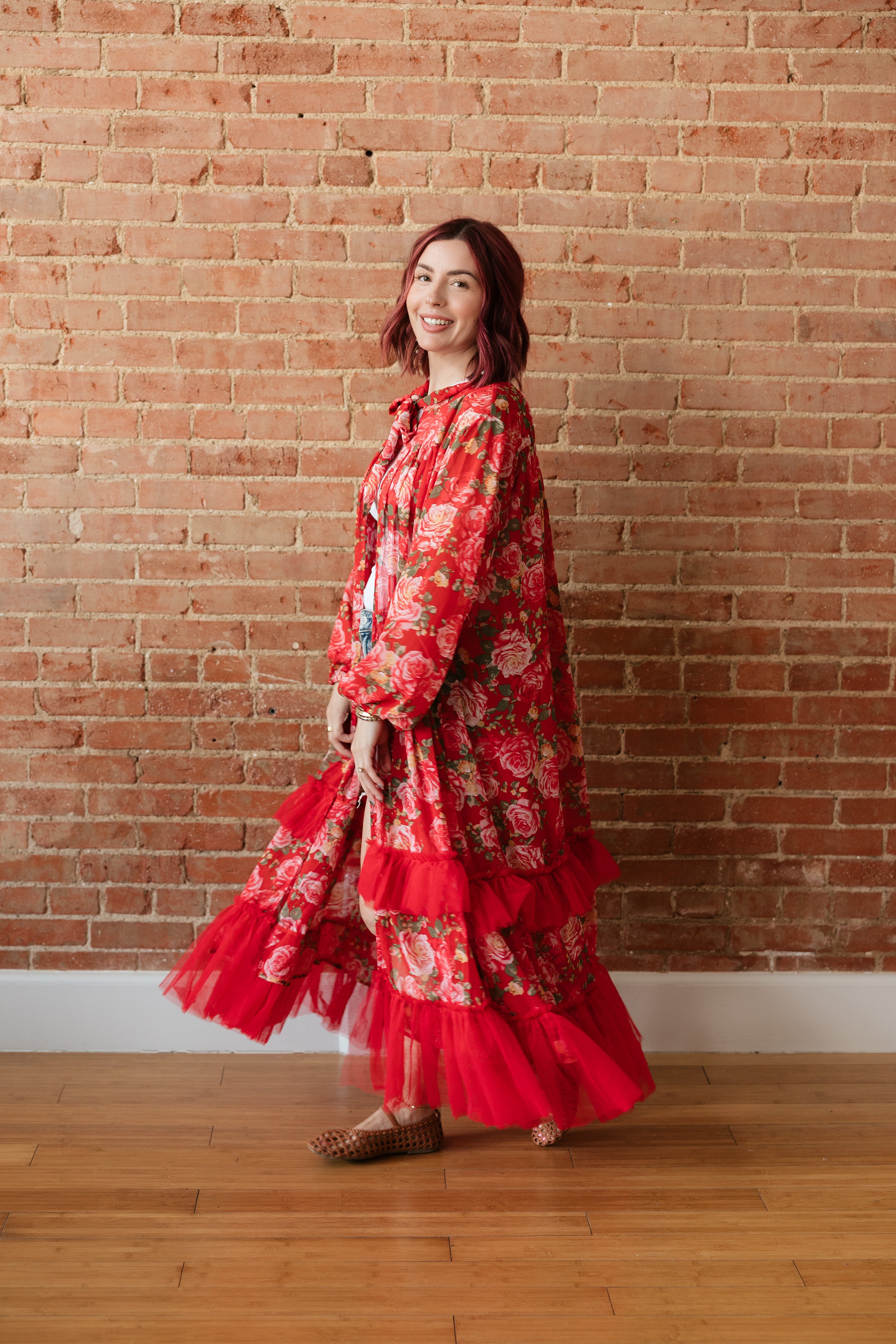 RED ROSE KIMONO