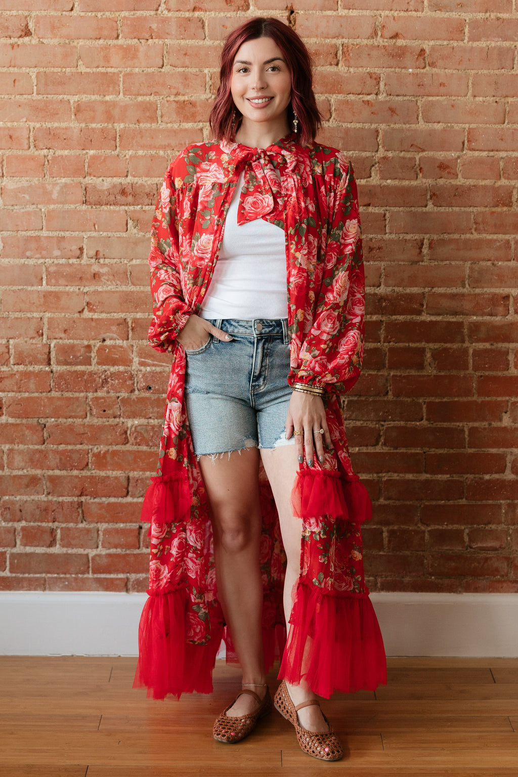 RED ROSE KIMONO