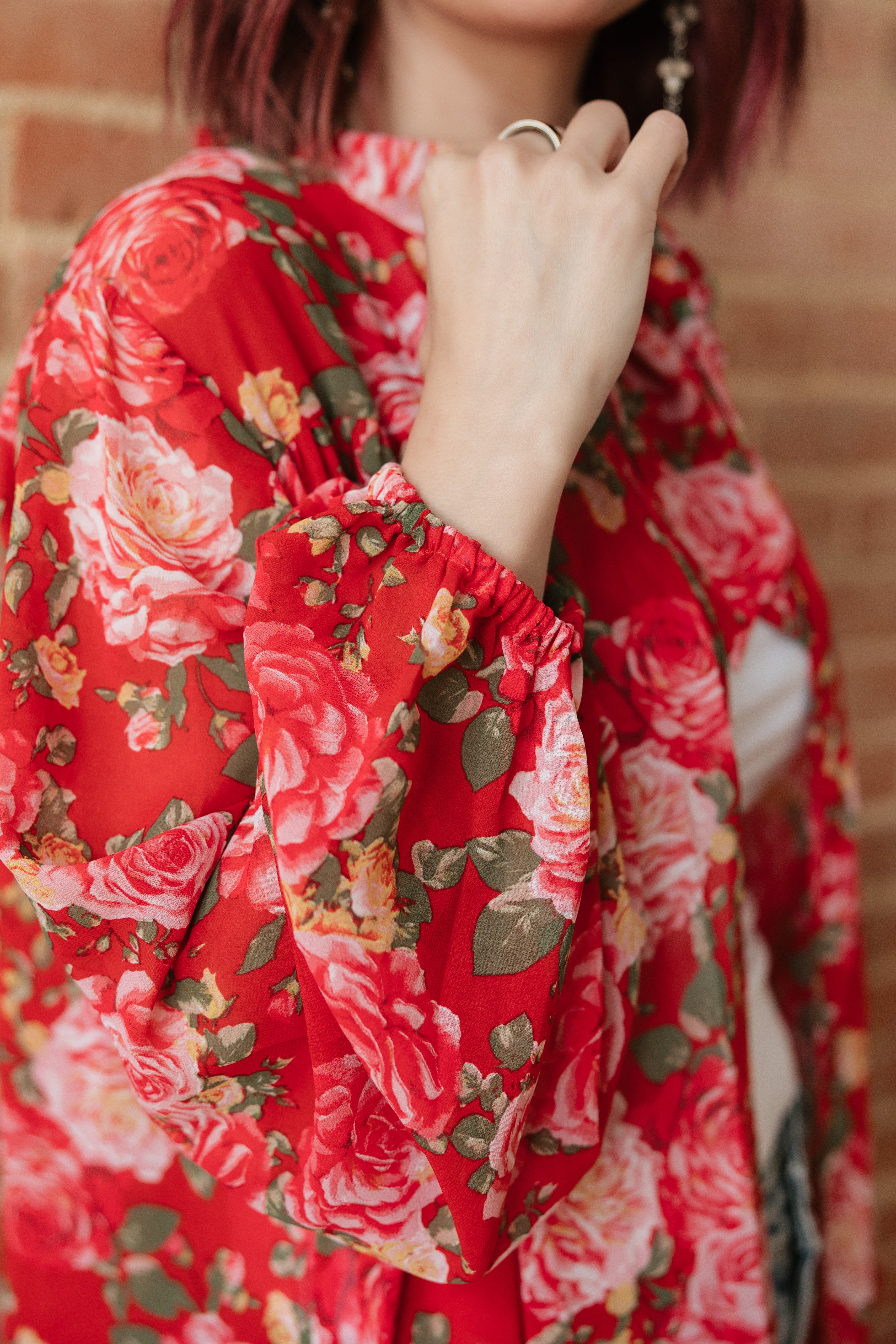RED ROSE KIMONO