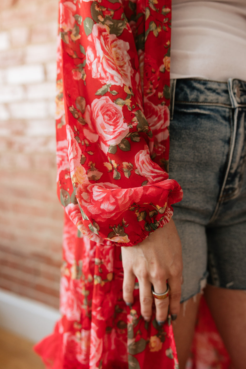 RED ROSE KIMONO