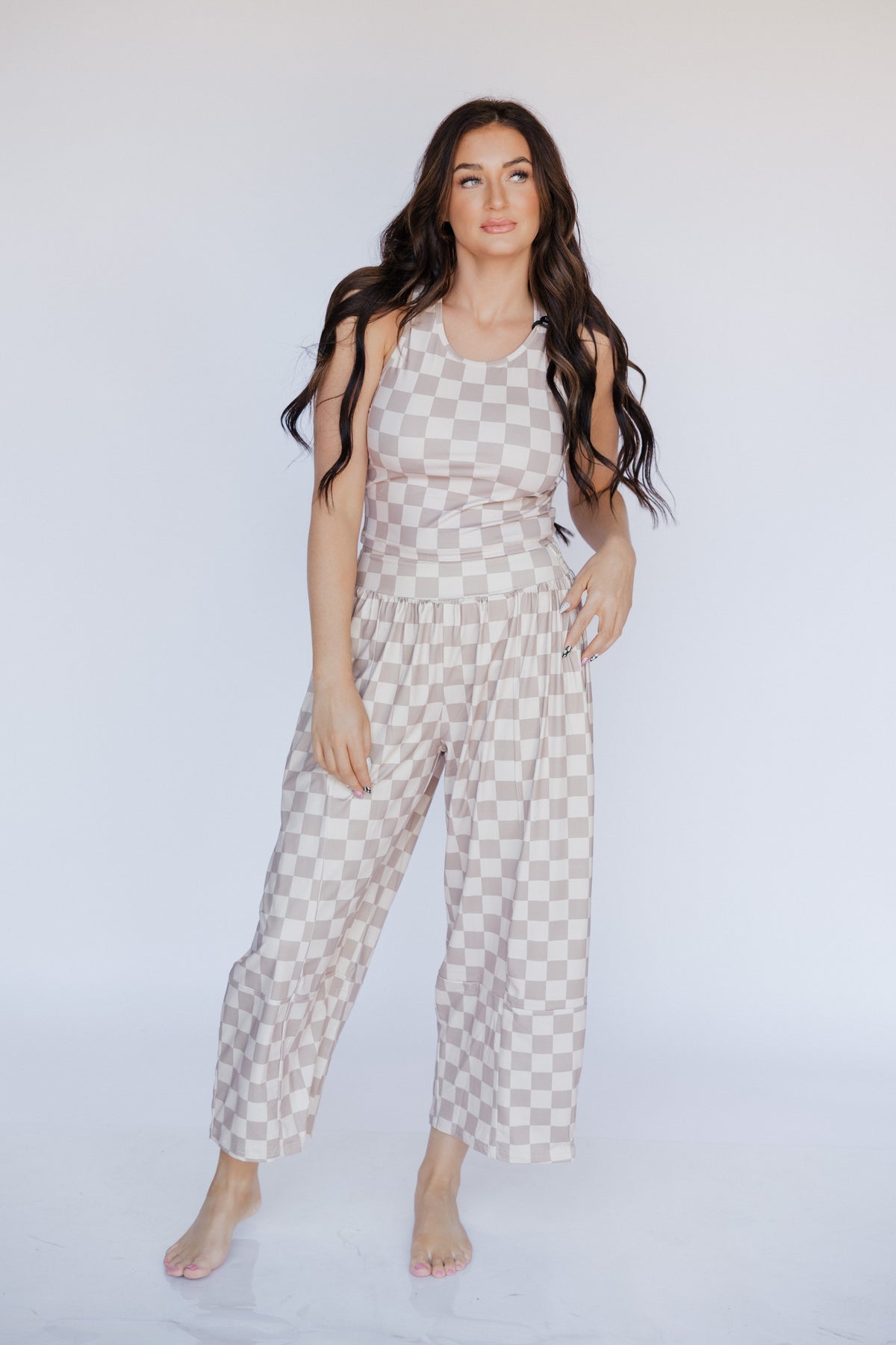 RAZORBACK CHECKERED TOP