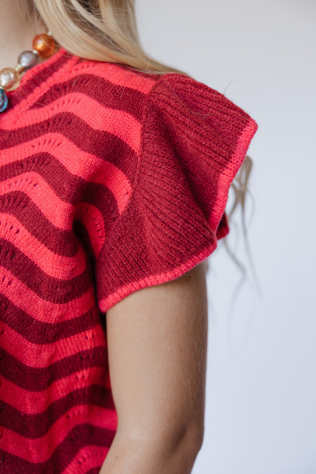 RUBY WAVY PUFF SLEEVE TOP