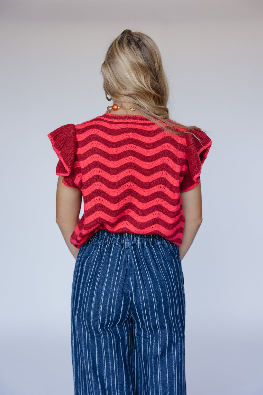 RUBY WAVY PUFF SLEEVE TOP