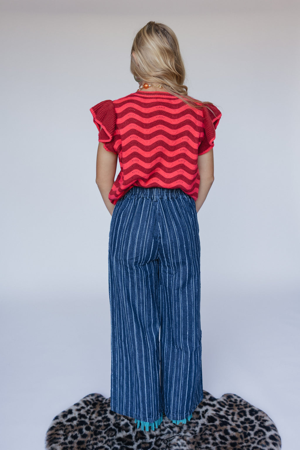 Dark Denim Stripe Pant