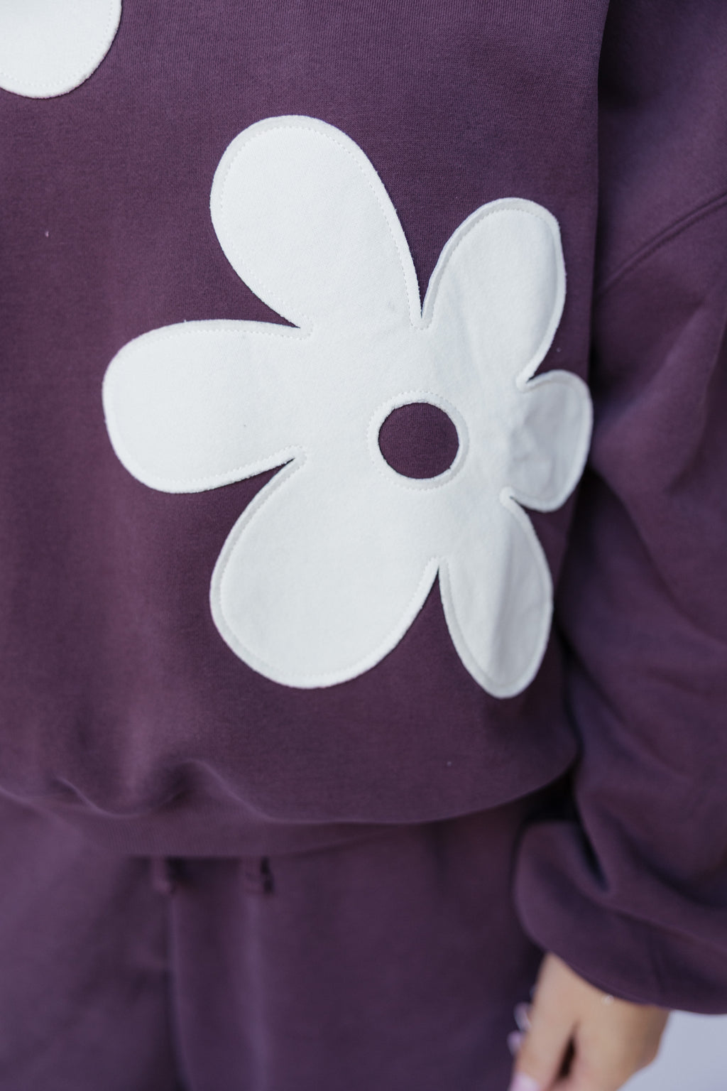 PLUM FLOWER SWEATSHIRT