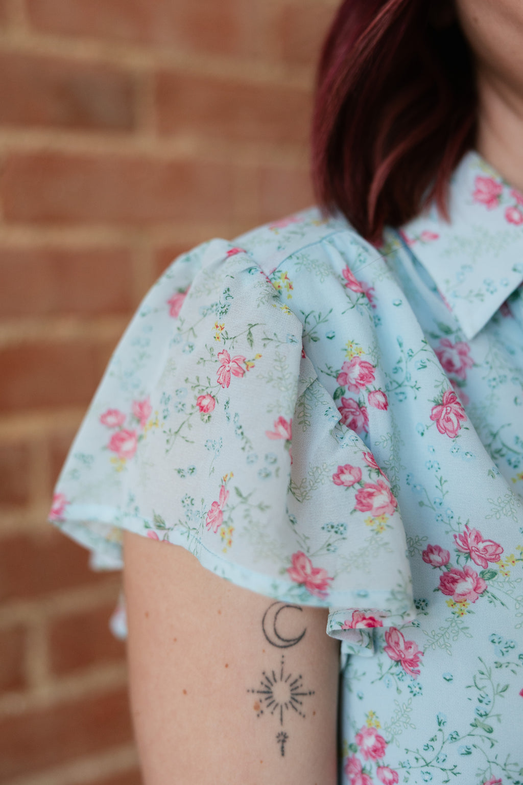 BLUE FLORAL DRESS