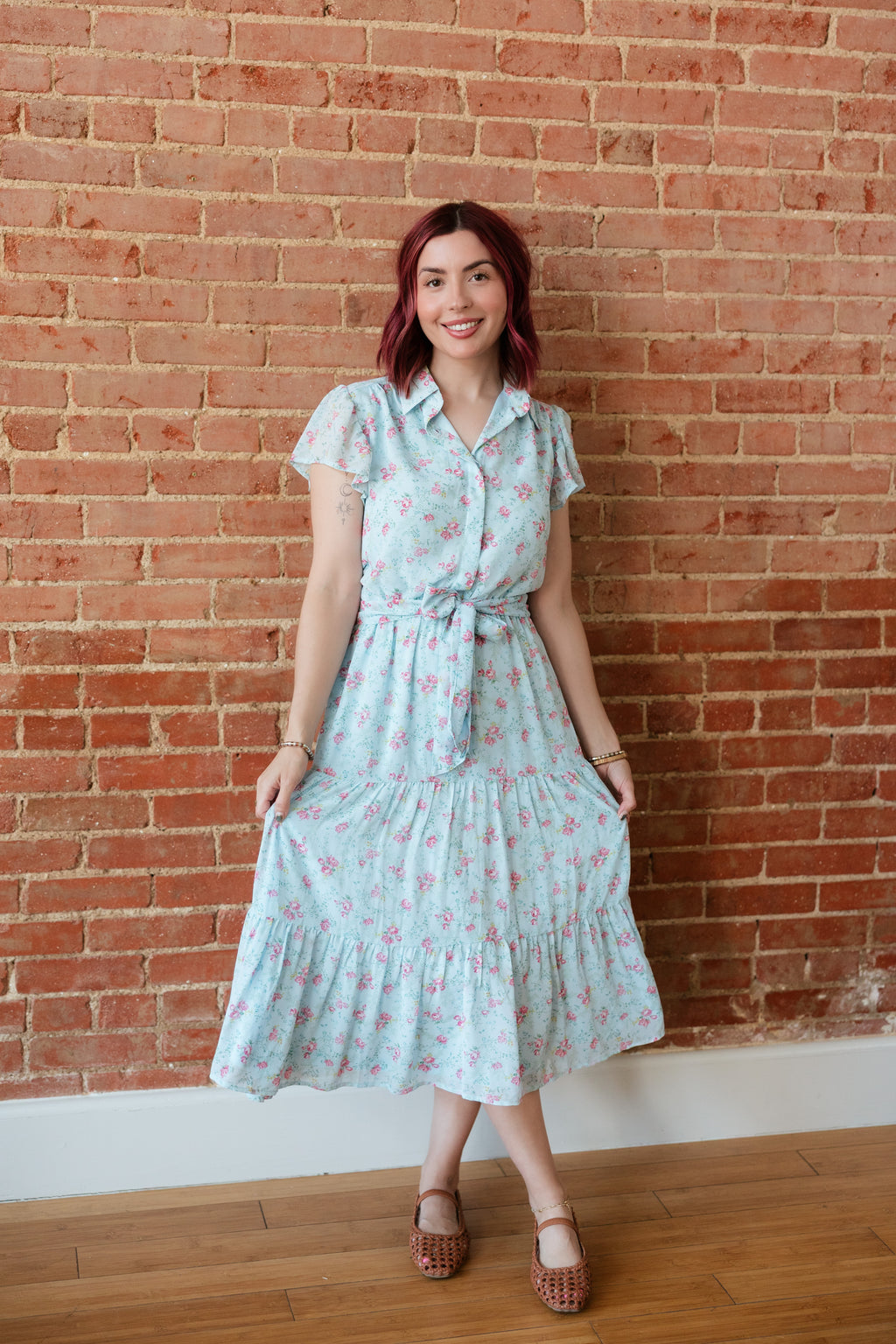 BLUE FLORAL DRESS